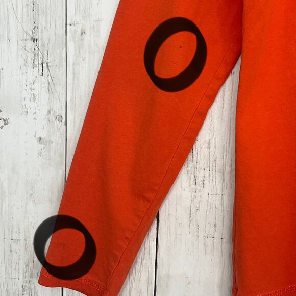 Lauren Ralph Lauren Orange Long Sleeve Cotton Basic Plain Halloween Shirt Large - Picture 3 of 9